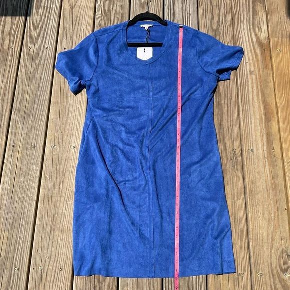 Anthropologie Joh NWT Audrey Suede Dress w/Pockets Cobalt Blue, Sz XL, MSRP $90 - Picture 9 of 9